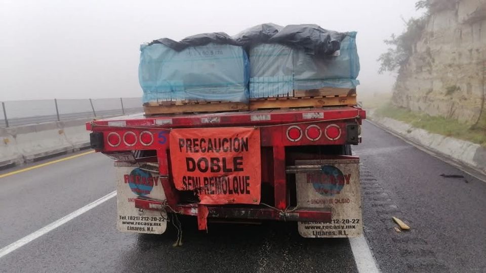 Un accidente se presentó en la Autopista Monterrey-Nuevo Laredo.