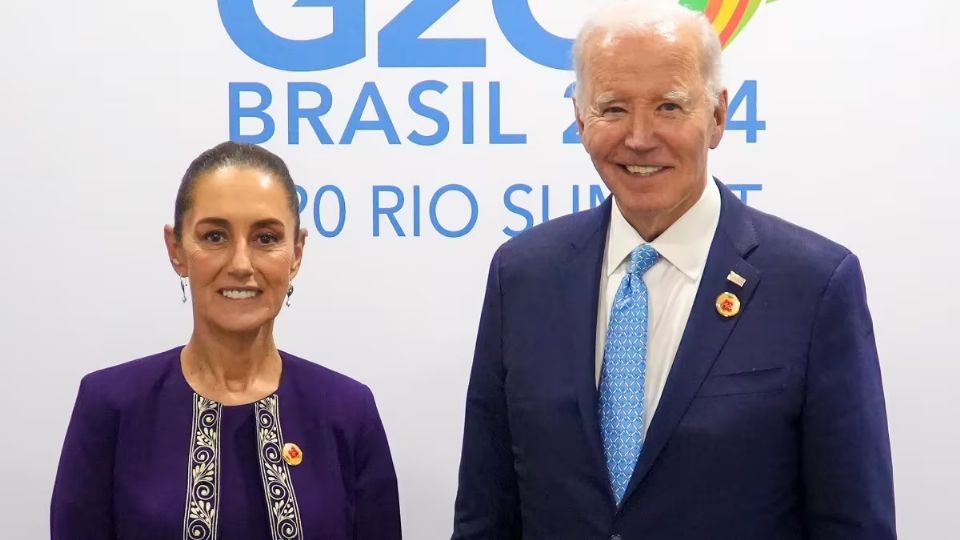 Claudia Sheinbaum y Joe Biden.