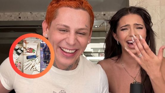 Kunno exhibe a Ángela Aguilar; comparte foto de la cantante espiando las redes sociales de Cazzu