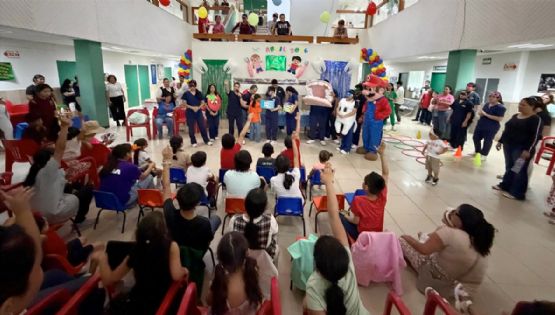 Clausuran la feria 'Superhéroes de la Salud 2026'; pequeños juegan y aprenden
