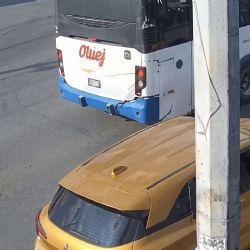 Motociclista embiste a pasajero que bajaba del camión; quedó tendido sobre el pavimento | VIDEO