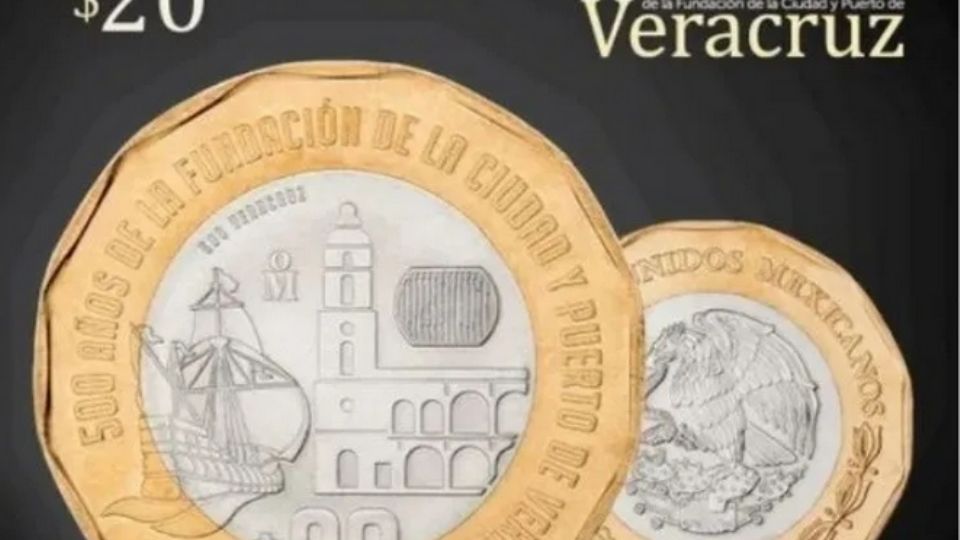 Son diversas características que presente moneda conmemorativa de la Fundación de Veracruz.