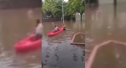 Video: Joven al rescate de personas inundadas en Sinaloa sobre su ¡kayak!