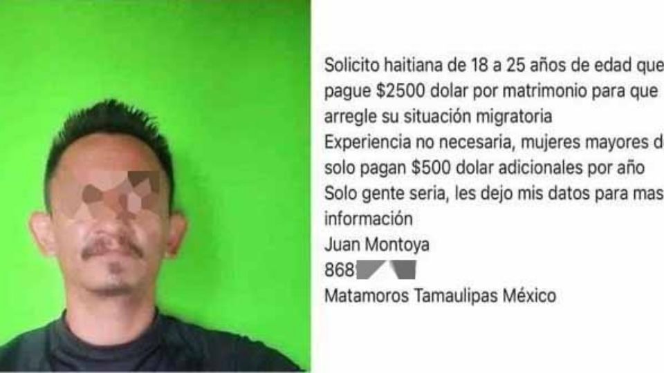 El hombre publica en grupos de venta de Facebook en Matamoros y causa indignación.