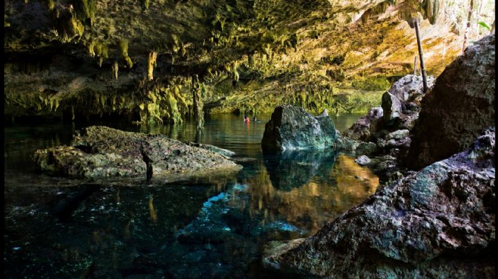 Encuentran pinturas rupestres después de realizar la limpieza de un cenote en Yucatán