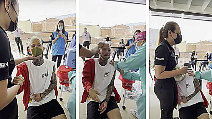 VIDEO: Youtuber con la mitad del cuerpo tatuado tenía terror de aplicarse la vacuna covid