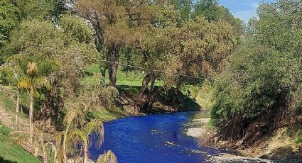 INCREIBLES FOTOS: Río Tula se tiñe de un extraño color azul