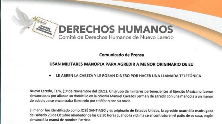 Usan militares manopla para agredir a menor originario de EU