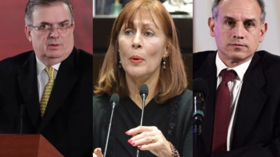 Marcelo Ebrard, secretario de Relaciones Exteriores, Tatiana Clouthier, secretaria de Economía, Hugo López-Gatell, subsecretario de Prevención y Promoción de la Salud; Rogelio Ramírez de la O, secretario de Hacienda  Francisco Garduño Yáñez, comisionado del Instituto Nacional de Migración.