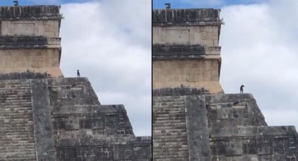 VIDEO VIRAL: Perrito sube a la cima de Chichen Itzá “rompiendo las reglas”