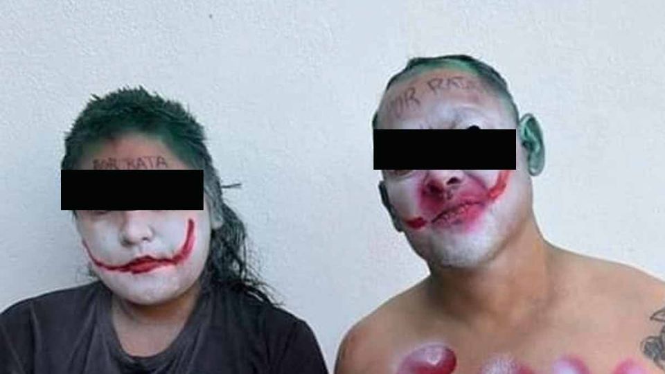 Supuestos ladrones amanecieron amarrados y pintados como 'El Guasón' en Río Bravo, Tamaulipas