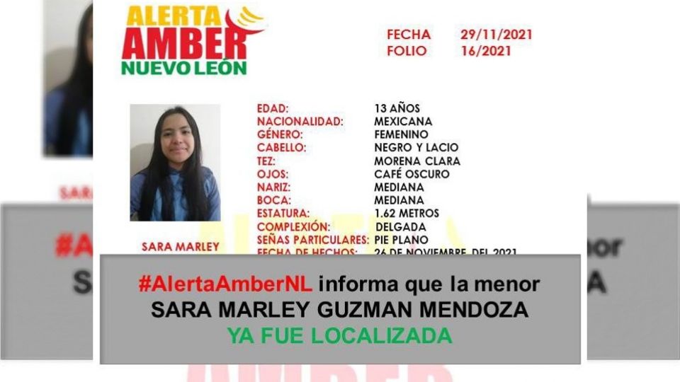 La menor fue localizada tras un reporte ciudadano