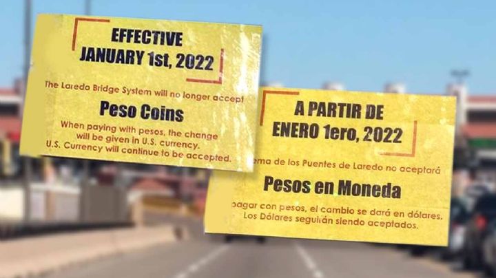 ¡OJO! Ya no aceptarán monedas mexicanas en casetas de puentes de Laredo, TX