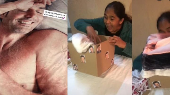 (Video) Le regala a su mamá una cobija de Chayanne; no te imaginas su reacción