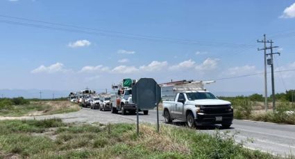 ¡Llegó la caballería! Refuerzos de la CFE llegan ayudar a Nuevo Laredo