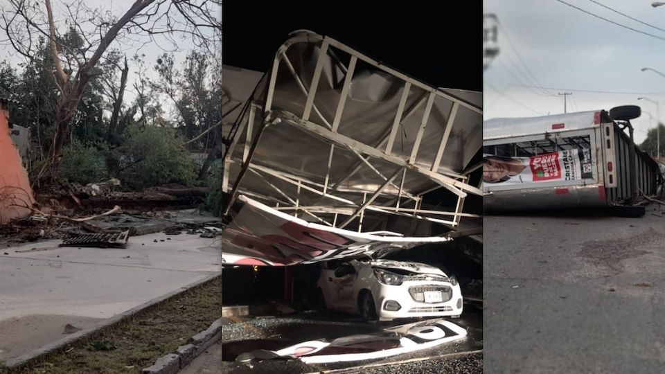 cuantiosos daños materiales se registraron en toda la ciudad y la región al registrarse una fuerte tormenta.