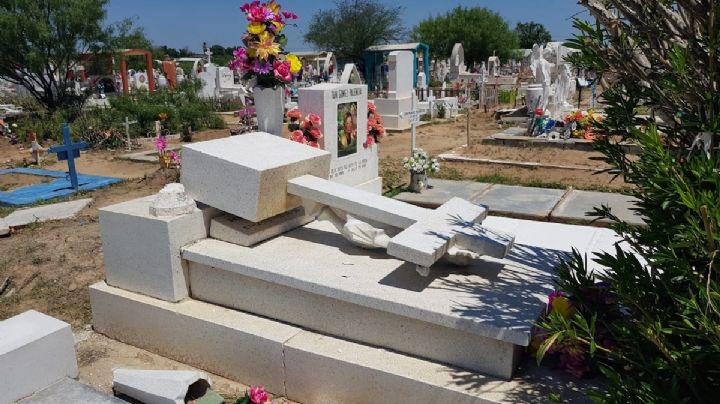 Panteones en Nuevo Laredo se vieron afectados por la tormenta