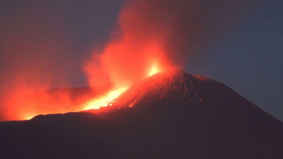 El volcán Etna en erupción