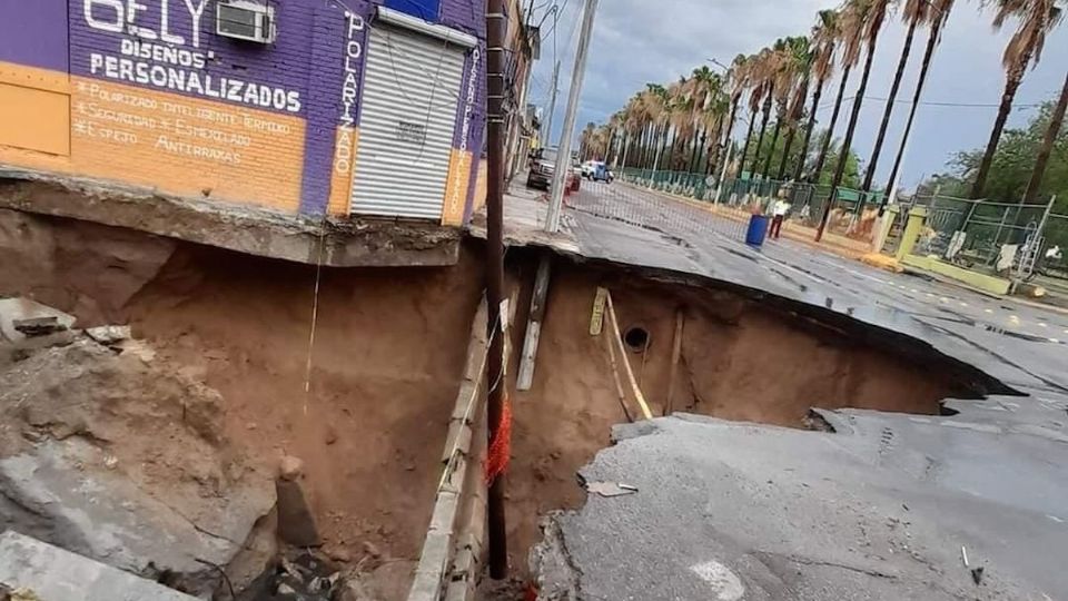 hundimiento crece en Nuevo Laredo