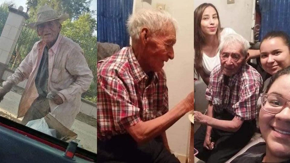 El hombre de 108 años, quien vivía en la calle, fue acogido por una familia.