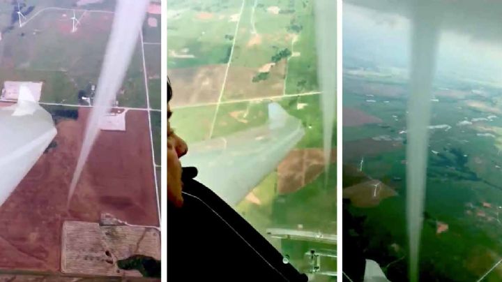 VIDEO: Piloto capta un tornado en EEUU; vuela a su alrededor y sale ileso