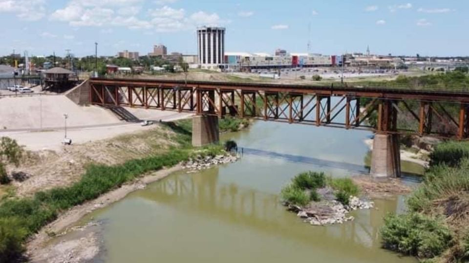 Poca agua en el Río Bravo