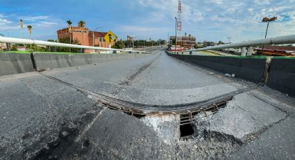 ‘Se fractura’ acceso del puente González (FOTOS)