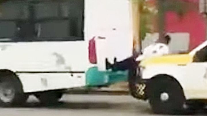 VIDEO: Súper policía empuja a camión con sus piernas