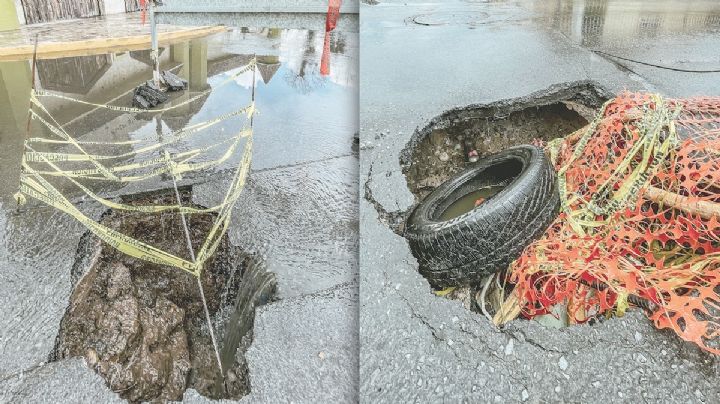 Se multiplican socavones en Nuevo Laredo