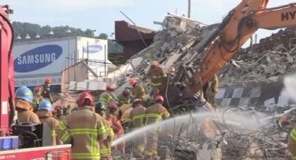 VIDEO: Derrumbe de edificio aplasta un camión, deja varios muertos en Corea del Sur