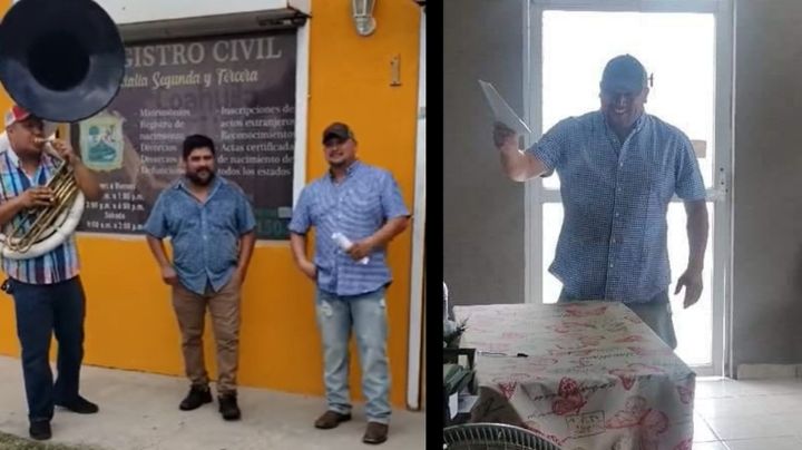 VIDEO: Hombre firma divorcio y celebra con Banda afuera del Registro Civil