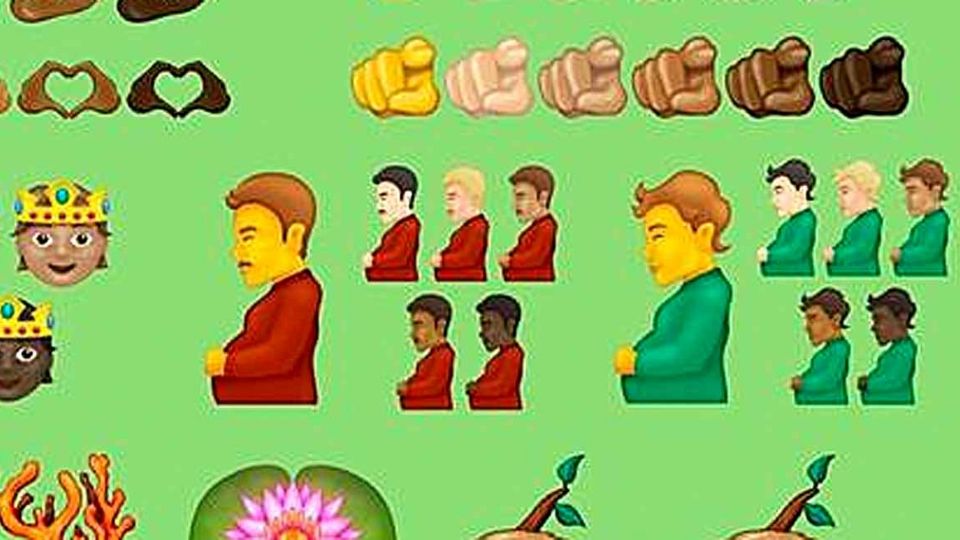 Un 'hombre embarazado es incluido en la nueva lista de emojis