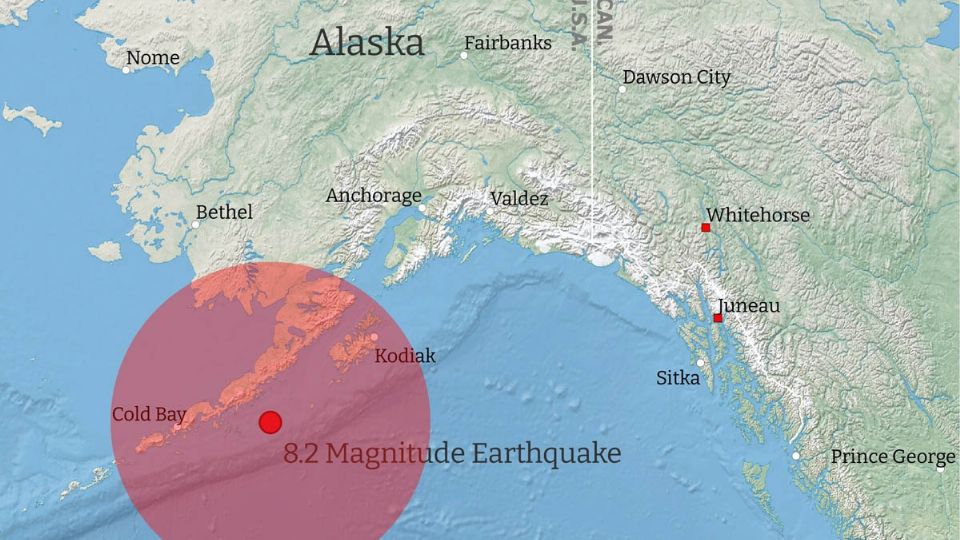 Se generó una alerta de tsunami por lo que los habitantes cerca de la costa de Alaska fueron evacuados.