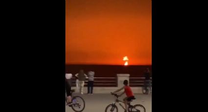 IMPRESIONANTE: Sorprende volcán en erupción en el mar cerca de plataformas petroleras