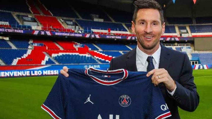 Lionel Messi luce los colores y el dorsal del PSG