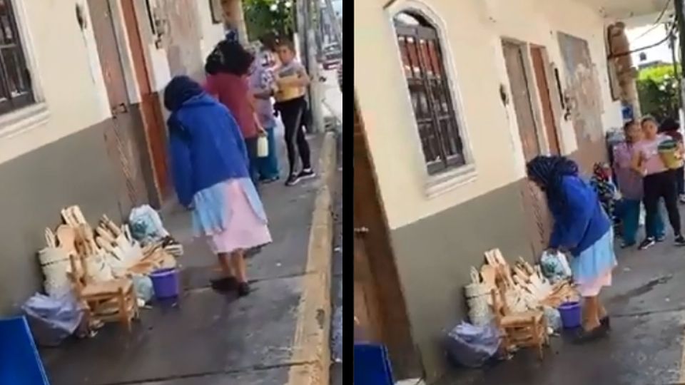 El video de la mujer que lanza agua a una abuelita fue grabado el 7 de agosto.