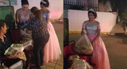 INCREIBLE HUMILDAD: Quinceañera festeja su cumpleaños llevando comida a un hospital