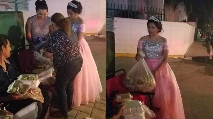 INCREIBLE HUMILDAD: Quinceañera festeja su cumpleaños llevando comida a un hospital