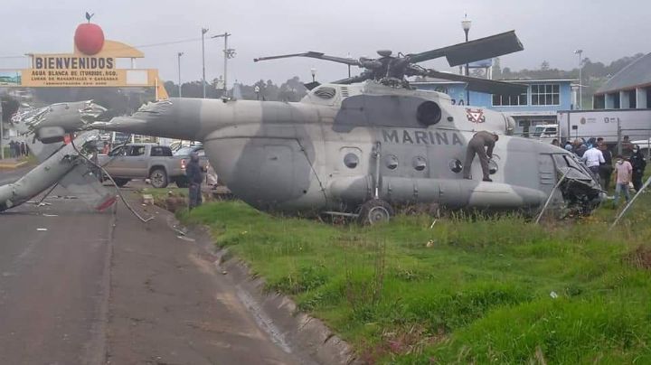 Se desploma helicóptero de la Marina; viajaba secretario de gobierno de Veracruz