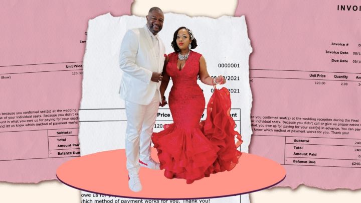 Recién casados envían factura de 240 dólares a invitados que no asistieron a su boda