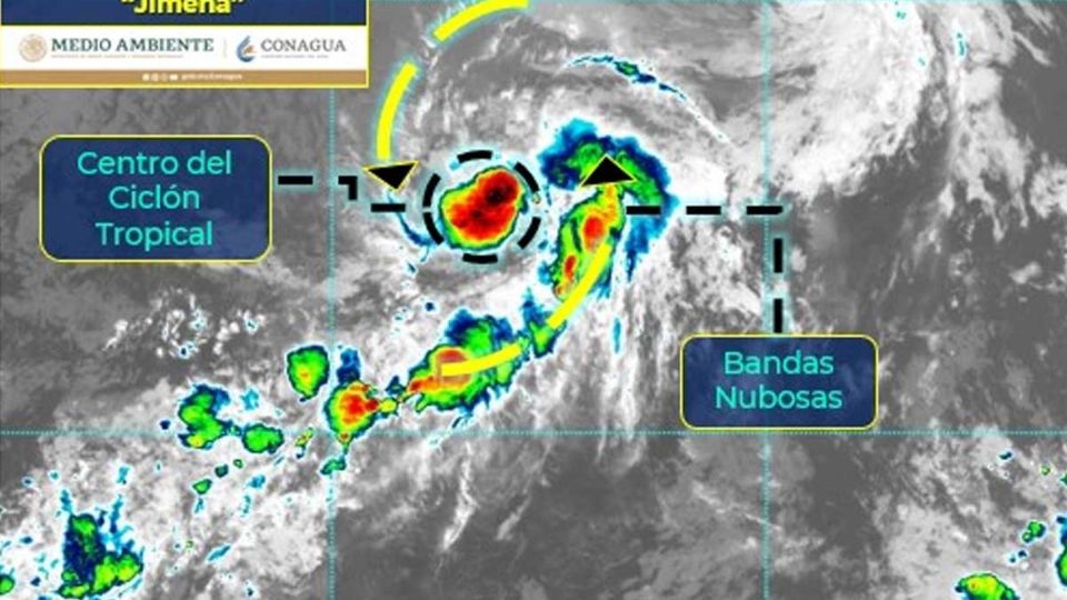 El Servicio Meteorológico Nacional informó sobre la aparición de Jimena.º