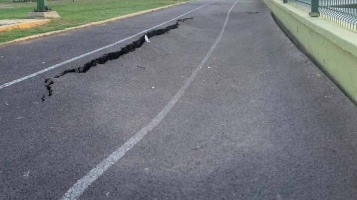 Lo que faltaba: amenaza de socavón en la pista de atletismo del Parque Mendoza
