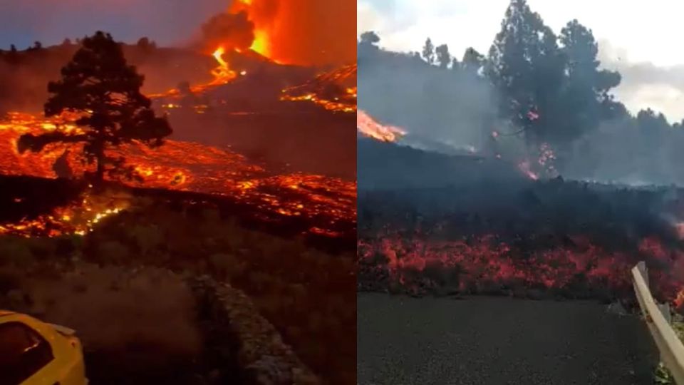 La lava se encuentra avanzando unos 700 metros por hora