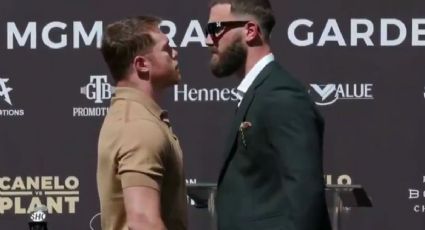 ¡Qué fuerte! ¡Canelo se fue a los golpes con Plant antes de la conferencia!