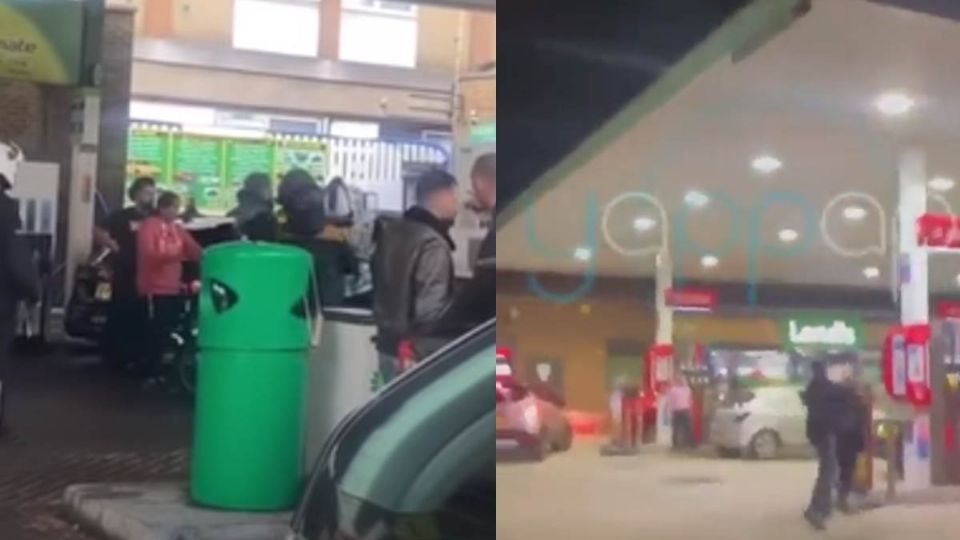 Dicho accidente se vivió en la estación de Esso, donde decenas de conductores habían acudido