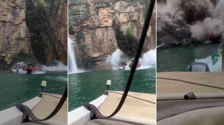 VIDEO: Turistas nevegaban en botes y un derrumbe los aplasta; Al menos 10 mueren