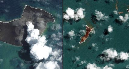 FOTOS: ¿El océano desapareció la isla Tonga? El antes y después de la erupción del volcán