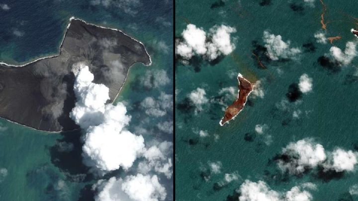 FOTOS: ¿El océano desapareció la isla Tonga? El antes y después de la erupción del volcán