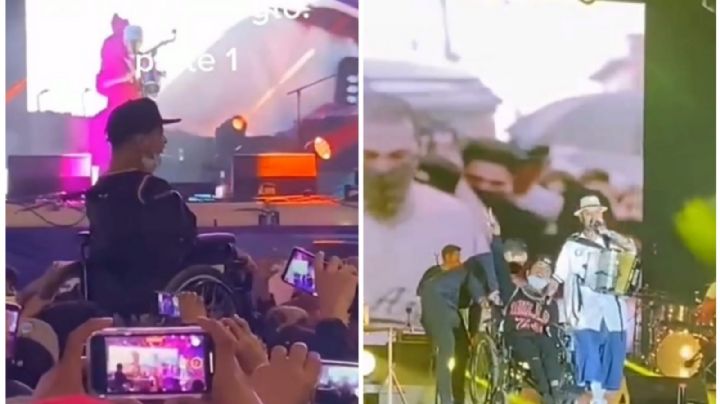Video: Cargan a joven en silla de ruedas hasta el escenario de Santa Fe Klan.