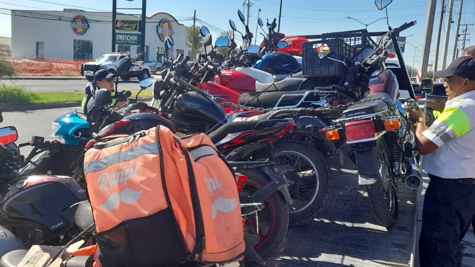 Las motocicletas fueron retenidas.